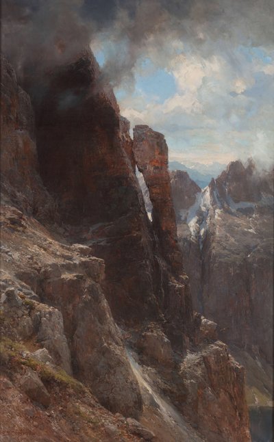 Dolomietenlandschap, Tussen 1874 en 1880 door Edward Theodore Compton