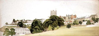 Een uitzicht op Richmond Castle, Yorkshire, c.1860 door Edward W. Robinson