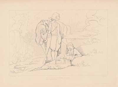 Dichtbij was hij gekomen... door Edward Webb, after George Elgar Hicks