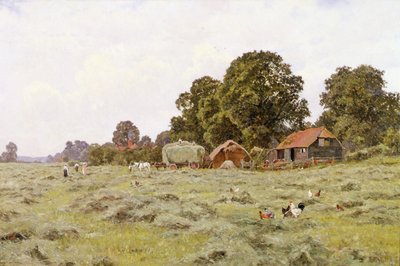 Hooien in Fittleworth, Sussex door Edward Wilkins Waite