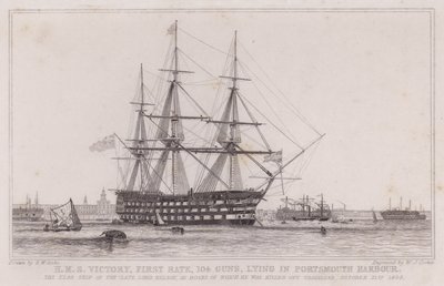 HMS Victory, eerste rang door Edward William (after) Cooke