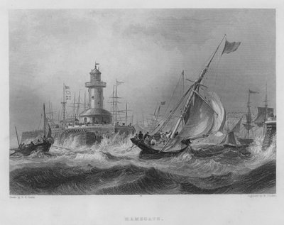 Ramsgate (gravure) door Edward William (after) Cooke