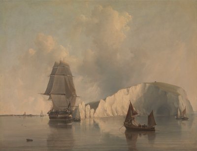 Bij de Needles, Isle of Wight door Edward William Cooke