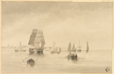 Rye - zuidkust bij Hastings door Edward William Cooke