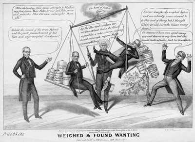 Gewogen en te licht bevonden, gepubliceerd door H R Robinson, New York, 1844 door Edward Williams Clay