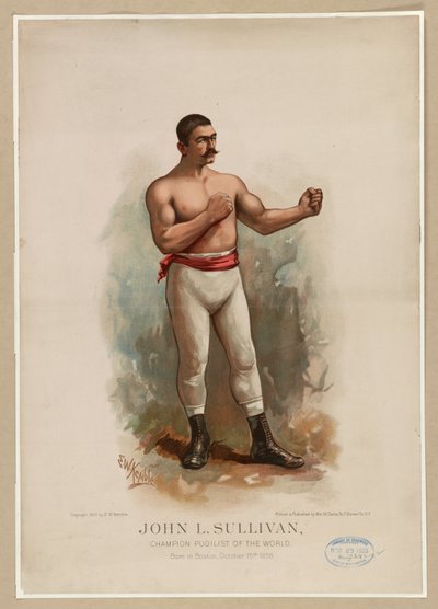 John L. Sullivan, kampioen bokser van de wereld door Edward Windsor Kemble