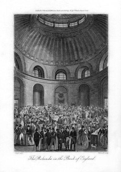 De Rotunda in de Bank of England, Londen, 1804 door Edwards