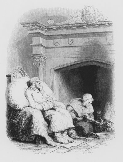 Shakespeare, De Magere en Slipperige Pantaloon (gravure) door Edwin (after) Landseer