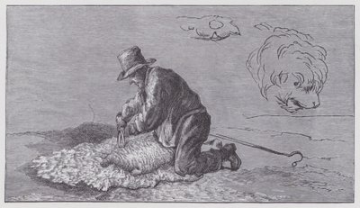 Schapenscheren door Edwin (after) Landseer