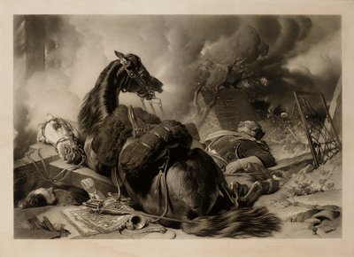 Tijd van Oorlog en Tijd van Vrede, gravure door Thomas Lewis Atkinson door Edwin (after) Landseer