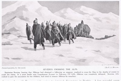 Severus steekt de Alpen over door Edwin A. Morrow