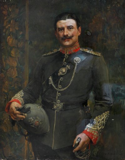 Een officier van een vrijwilligersbataljon, het Middlesex Regiment, circa 1904 door Edwin Arthur Ward