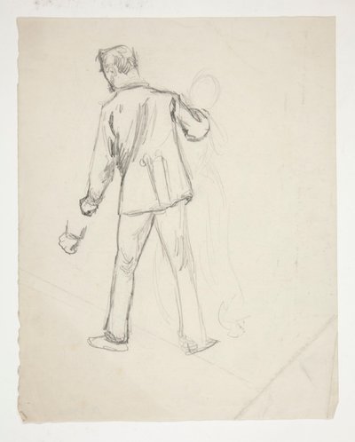 Een Mannelijke en een Vrouwelijke Figuur door Edwin Austin Abbey