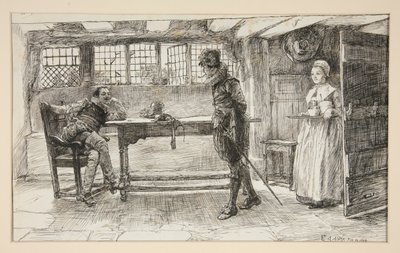 Een ongewenste bezoeker door Edwin Austin Abbey
