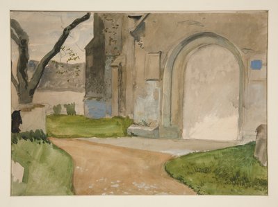 Architectonische studie door Edwin Austin Abbey