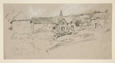 Architectonische studie: Hall Farm door Edwin Austin Abbey