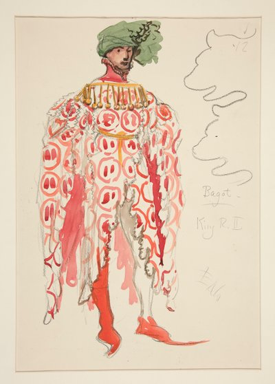 Bagot, kostuumschets voor Henry Irving door Edwin Austin Abbey