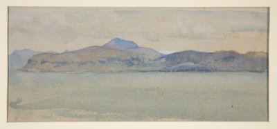 Bourg & Bribun Kliffen, Mull (?) - [Hooglandstad] door Edwin Austin Abbey