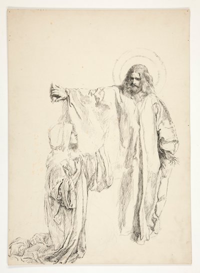 Christus en Maria Magdalena door Edwin Austin Abbey