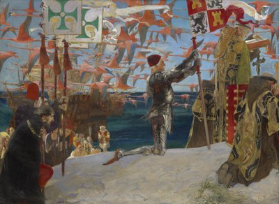 Columbus in de Nieuwe Wereld door Edwin Austin Abbey