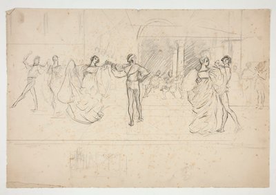Compositie studie door Edwin Austin Abbey