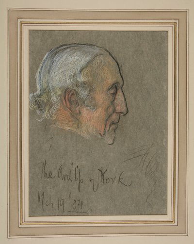 Kroning van Edward VII Portret: William Dalrymple Maclagan, Aartsbisschop door Edwin Austin Abbey