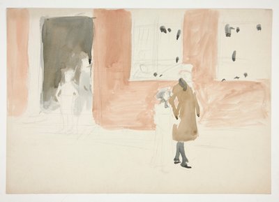Koppel op wandeling - (ongeïdentificeerde illustratie) door Edwin Austin Abbey
