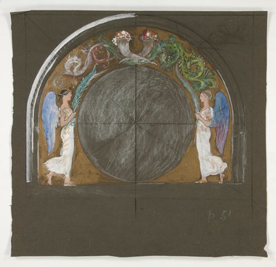Ontwerp voor raamdecoratie voor het staatskapitoolgebouw in Harrisburg, Pennsylvania, 1902-1911 (voltooid door John Singer Sargent) door Edwin Austin Abbey