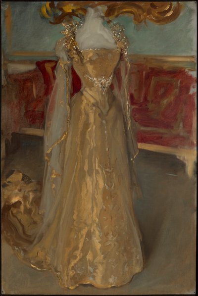 Draperiestudie van Koningin Alexandra door Edwin Austin Abbey