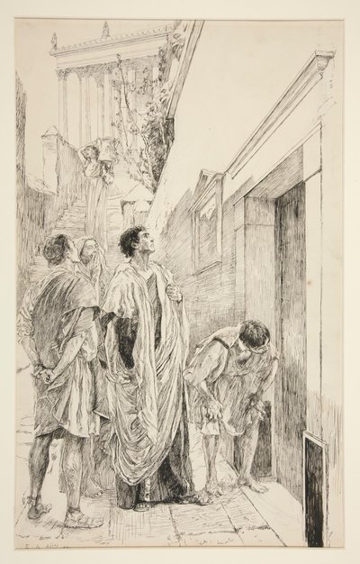 Dromio van Efeze door Edwin Austin Abbey