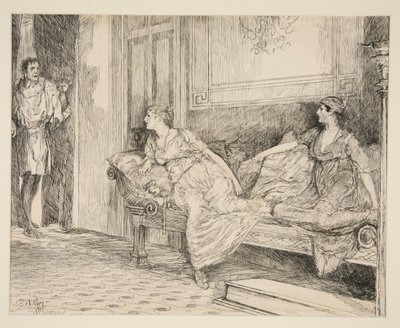 Dromio van Efeze door Edwin Austin Abbey
