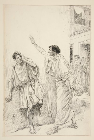 Dromio van Efeze door Edwin Austin Abbey