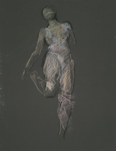 Vroege figurenstudie voor door Edwin Austin Abbey