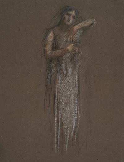 Vroege studie voor door Edwin Austin Abbey