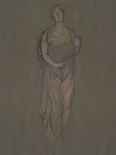 Vroege studie voor door Edwin Austin Abbey