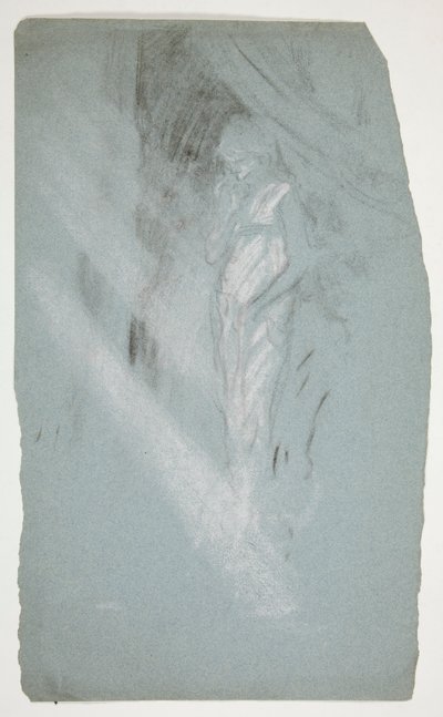 Figuur van een vrouw - (ongeïdentificeerde illustratie) door Edwin Austin Abbey