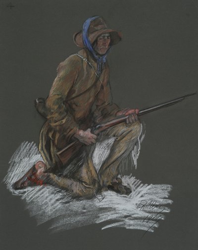 Figuurstudie voor door Edwin Austin Abbey