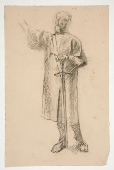 Figurenstudie voor door Edwin Austin Abbey