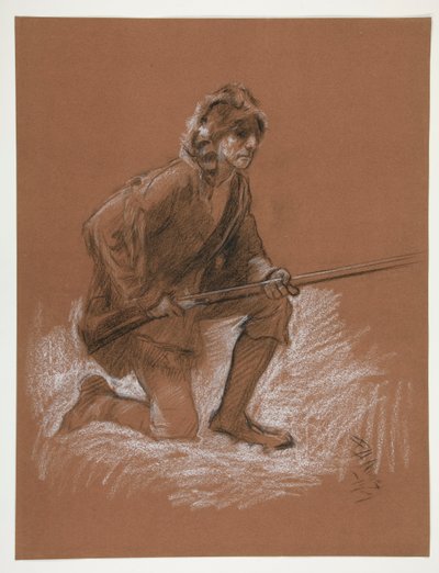 Figurenstudie voor door Edwin Austin Abbey