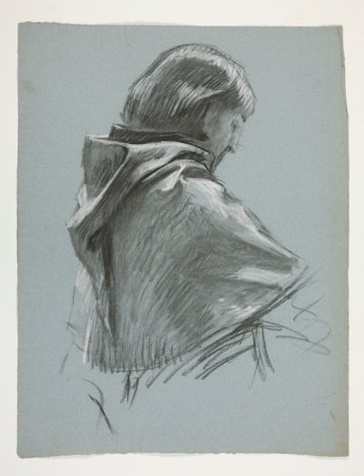 Figurenstudie voor Koning Arthur door Edwin Austin Abbey