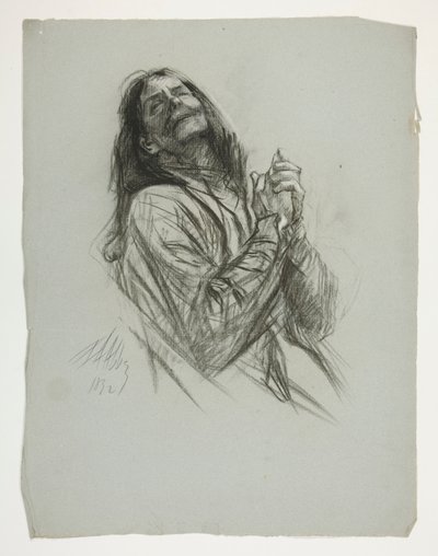 Figurenstudie voor Koning Arthur door Edwin Austin Abbey
