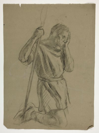 Figuurstudie voor Koning Arthur door Edwin Austin Abbey
