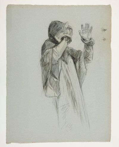 Figuurstudie voor Koning Arthur door Edwin Austin Abbey