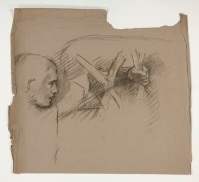 Figurenstudie voor Zeven Hoofdzonden, uit De Zoektocht naar de Heilige Graal (een serie van 15 schilderijen voor de Boston Public Library, voltooid in 1901) door Edwin Austin Abbey