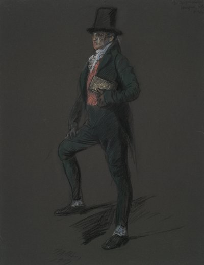 Figuurstudie voor figuur van Dr. Casper Wistal door Edwin Austin Abbey