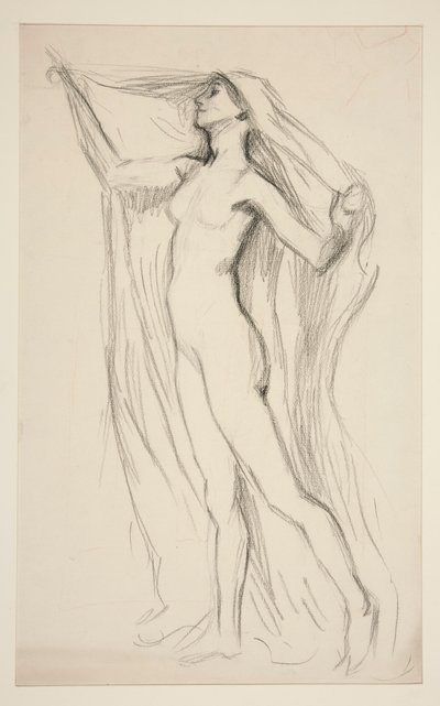 Figurenstudie voor muurschildering in het State Capitol-gebouw in Harrisburg, Pennsylvania, 1902-1911 (voltooid door John Singer Sargent) door Edwin Austin Abbey