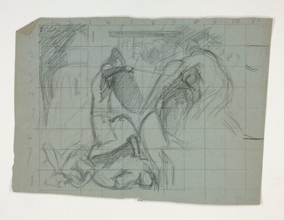 Figuurstudie voor de Zeven Hoofdzonden, uit De zoektocht naar de Heilige Graal (een serie van vijftien schilderijen voor de Boston Public Library, voltooid in 1901) door Edwin Austin Abbey
