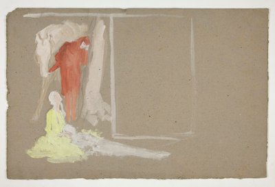 Groep figuren (onbekende illustratie) door Edwin Austin Abbey