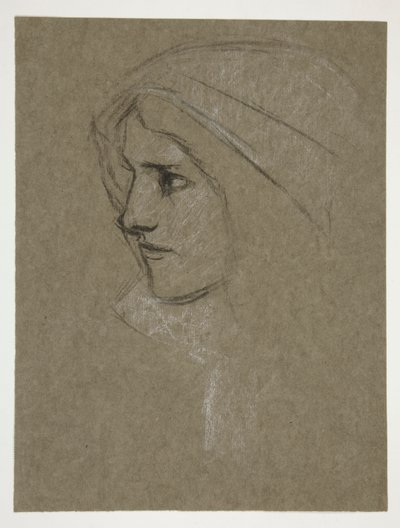 Hoofd van Cordelia, uit King Lear door Edwin Austin Abbey