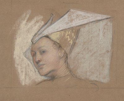 Hoofd van Lady Anne, uit Richard III door Edwin Austin Abbey